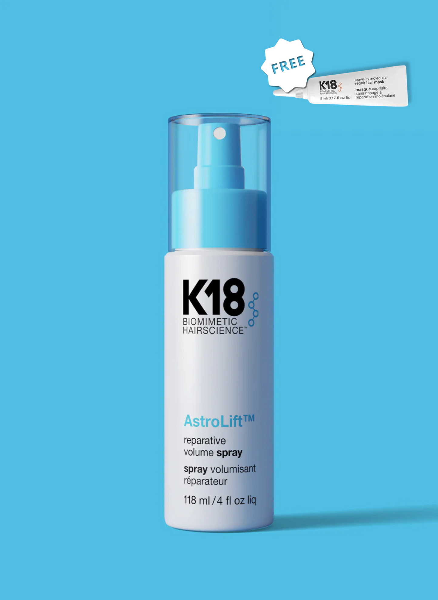 K18 ASTROLIFT™ REPARATIVE VOLUME SPRAY | FREE 1pc K18 Hair Mask 5ml