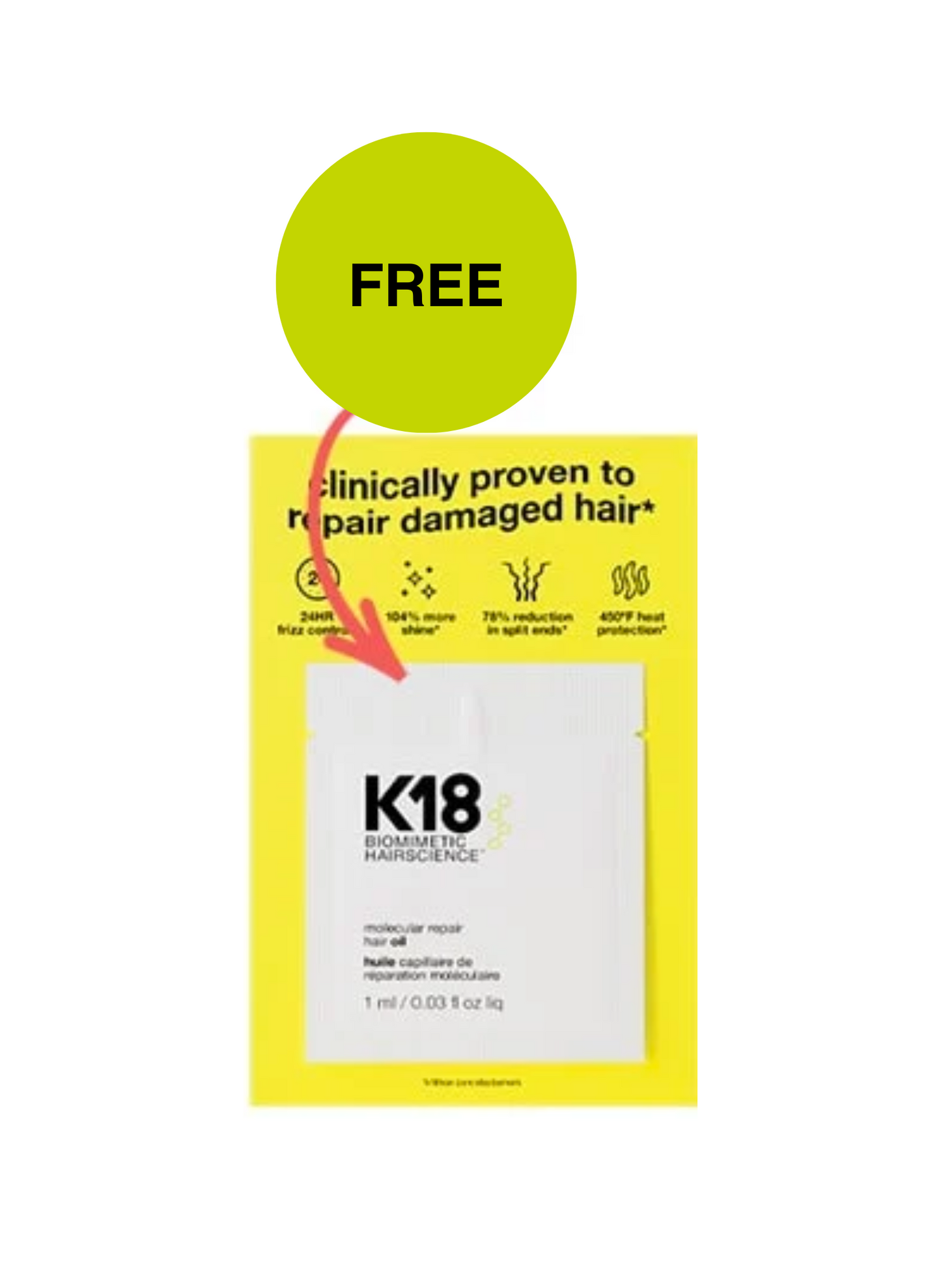 K18 Molecular Repair Hair Oil 1ml