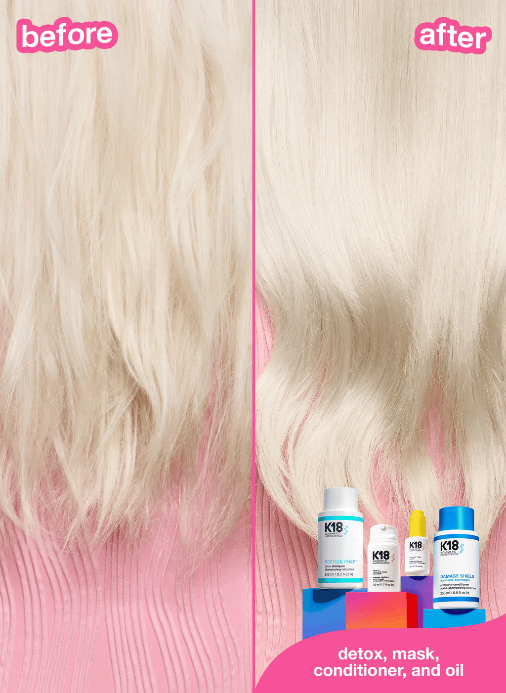 K18 Damage Shield PH Protective Conditioner 250ml | FREE 1pc K18 Hair Oil 1ml
