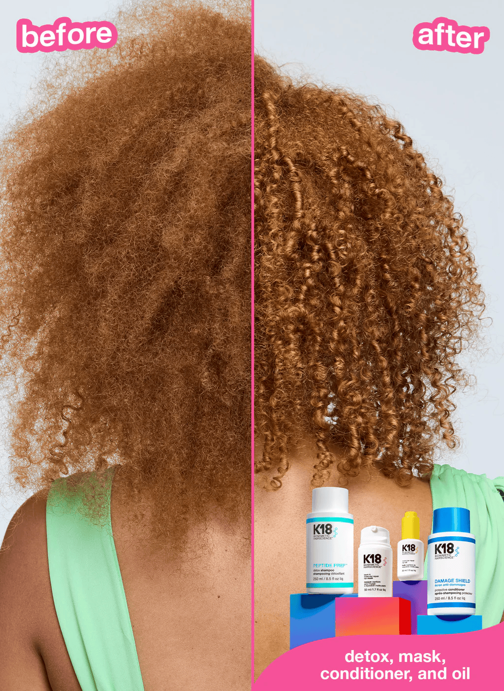 K18 Damage Shield PH Protective Conditioner 250ml | FREE 1pc K18 Hair Oil 1ml