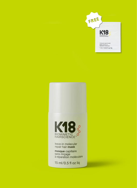 K18 Leave-In Molecular Repair Mask 15ml  | FREE 1pc K18 Hair Oil 1ml