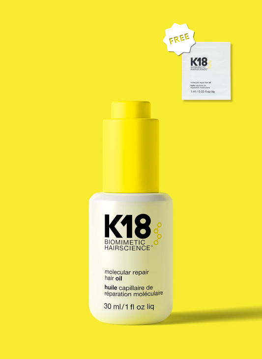 K18 Molecular Repair Hair Oil 30ml  | FREE 1pc K18 Hair Oil 1ml