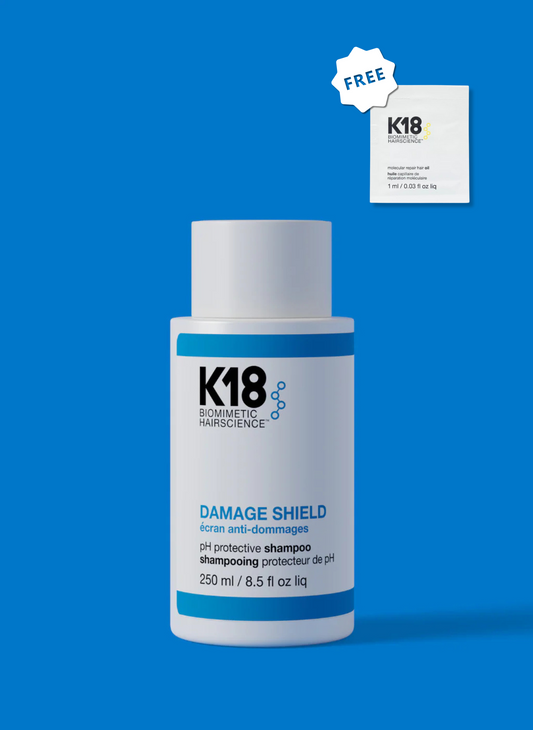 K18 Damage Shield PH Protective Shampoo 250ml  | FREE 1pc K18 Hair Oil 1ml
