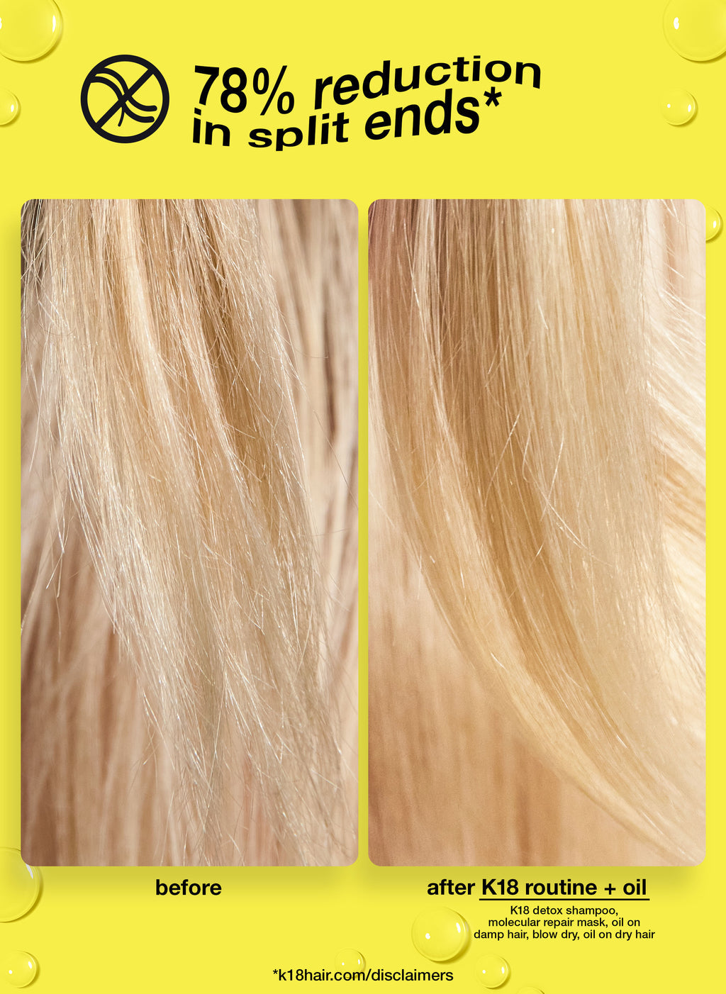 K18 Molecular Repair Hair Oil 30ml  | FREE 1pc K18 Hair Oil 1ml