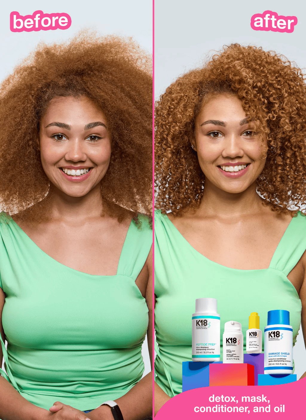 K18 Damage Shield PH Protective Conditioner 250ml | FREE 1pc K18 Hair Oil 1ml